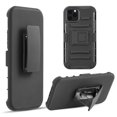 thumbnail image 2 of Apple iPhone 12 Pro, iPhone 12 /6.1" Phone Case Kickstand Full-Body Belt Clip Swivel Holster Heavy Duty Shockproof Rugged TPU Armor Durable with Stand BLACK Cover Fit for Apple iPhone 12 /12 Pro, 2 of 13