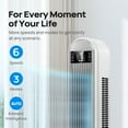thumbnail image 2 of Dreo Tower Fan for Bedroom, 42 Inch Bladeless Fan, 90° Oscillating Fan, Quiet Floor Fan with Remote, LED, 6 Speeds, 4 Modes, 12H Timer, Standing Fans for Home Living Room Office, White, 2 of 7
