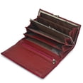 thumbnail image 5 of TAZAG magnetic buckle women's patent leather wallet long multi-card slot genuine leather clutch, 5 of 6