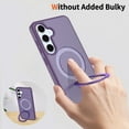 thumbnail image 3 of for Samsung Galaxy A36 5G Case, TPU + PC, Ultra Slim Semi-Transparent Cover with Built-In Magnetic Kickstand, Compatible with Wireless Charging & Magnetic Car Mount for A36 5G, Darkpurple, 3 of 6