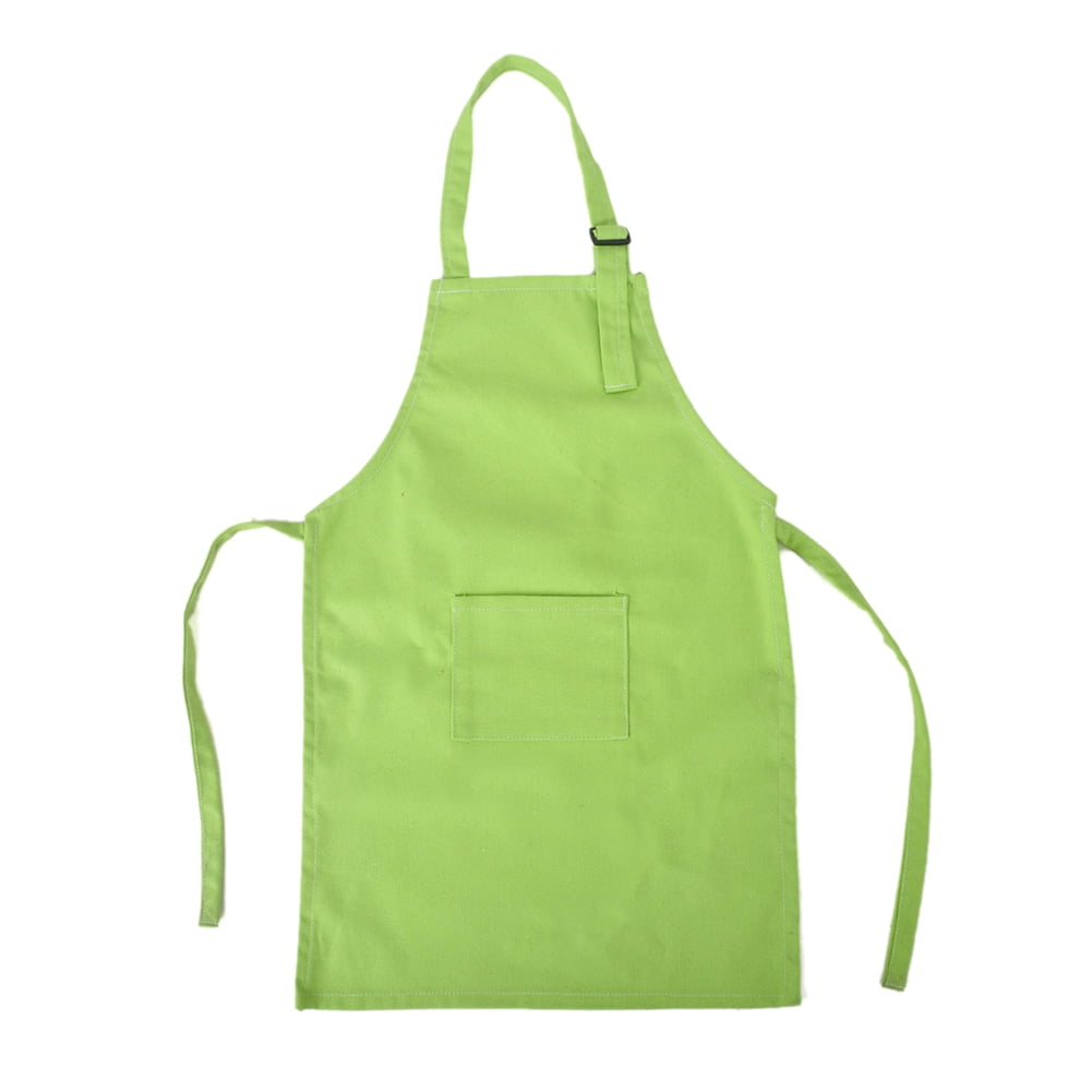 (Price/6 PCS) Opromo Colorful Cotton Canvas Kids Aprons with Pocket
