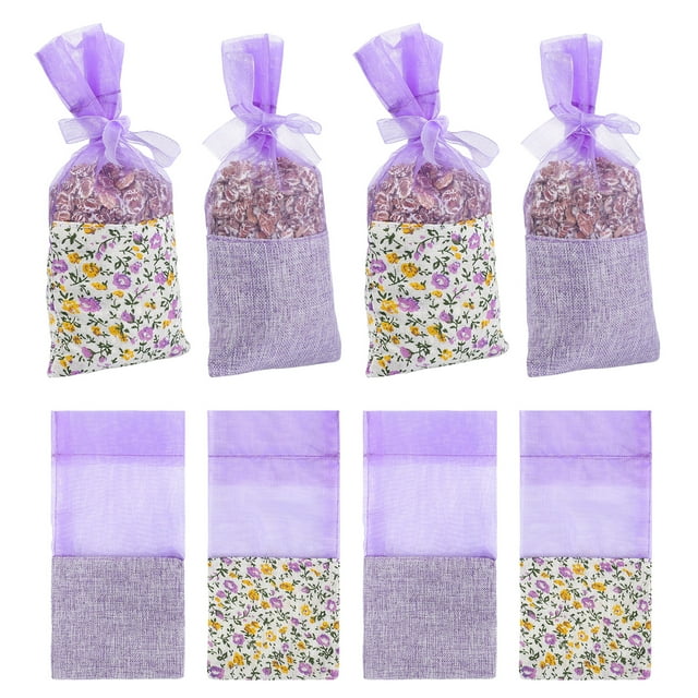 LIOOBO 20 Pcs Sachet de Parfum Lavande Sachet de Garde-Robe Rubans en Gaze Sachets Vides