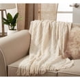 thumbnail image 3 of Fennco Styles Diamond Pleats Knit Modern Tassel 50 x 60 Inch Throw, 3 of 7