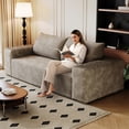 thumbnail image 2 of MAYEERTY 63" 2-Seater Sofa Camel Corduroy Deep Seat No Assembly Living Room/Bedroom/Conference Room, 2 of 7
