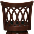 thumbnail image 7 of Weston Home Shapel Round Swivel Scroll Back 24" Counter Height Stool, Cherry/Black, 7 of 7