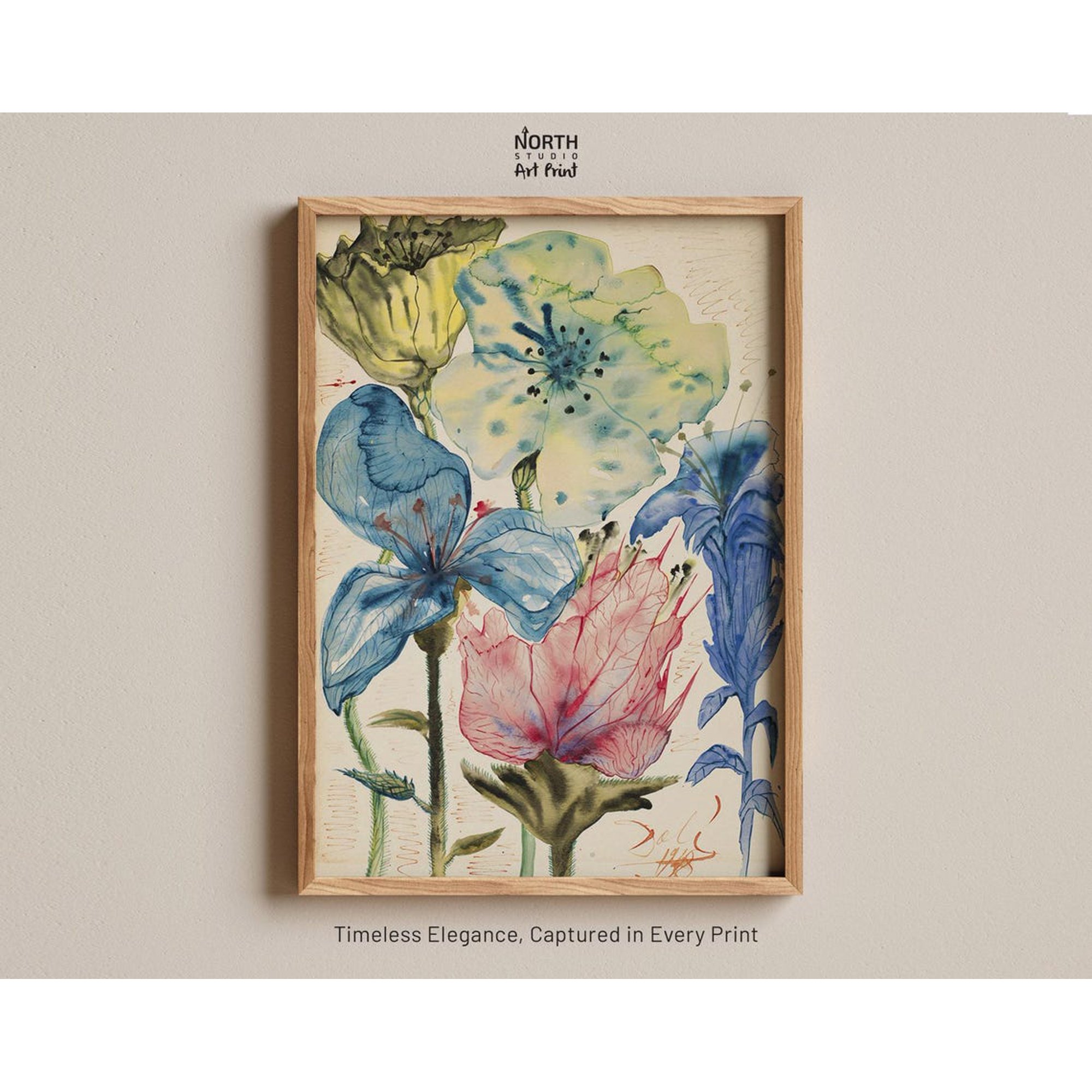 Flowers 1948 Poster Minimalist Surreal Abstract Wall Art