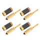 thumbnail image 2 of Conector Banana de fibra de carbono negro, chapado en Latón dorado, conector Banana para cable de 5mm de diámetro, 4 Uds., 2 of 5
