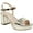 Gold, variant on BANDOLINO Womens Gold 1-1/2" Platform Ankle Strap Pennie Round Toe Block Heel Buckle Heeled Sandal 8.5 M