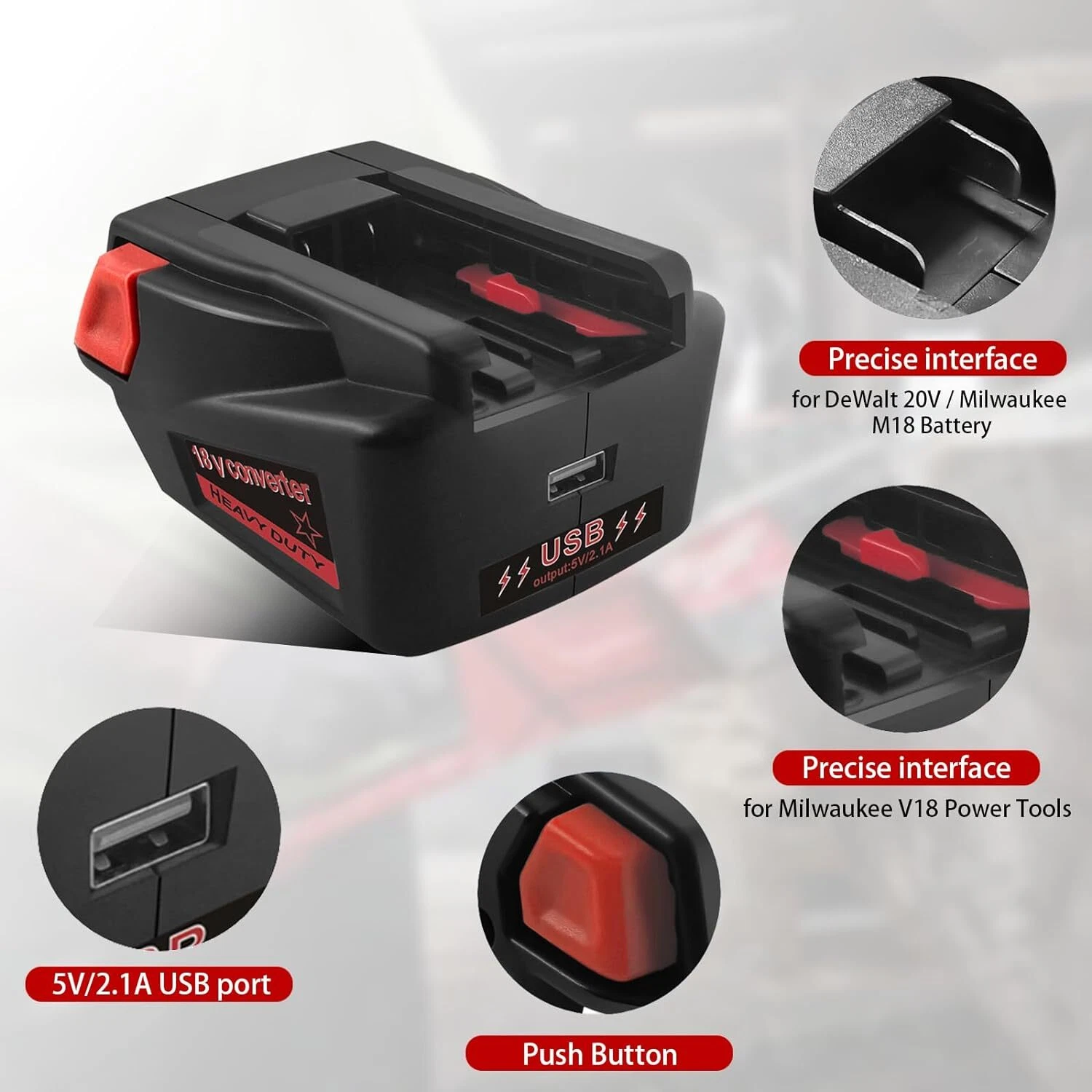 Battery Adapter for Milwaukee for Dewalt 18V Li-ion to For Milwaukee 18V NI-CD