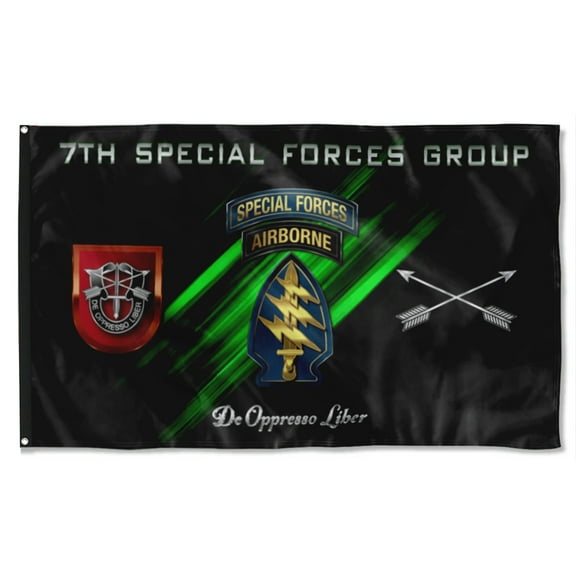 Cayyon 7th Special Forces Group Flag 3x5Feet Military Banner with 2 Brass Grommets
