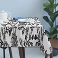 thumbnail image 4 of Black Flower Table Cloth Waterproof Tablecloths, Vintage Farmhouse Boho Leaf Spring Plant Tablecloth Dining Table Cover for Kitchen Party Tabletop Outdoor, Rectangle Tablecloth 54x108 Inch, 4 of 9