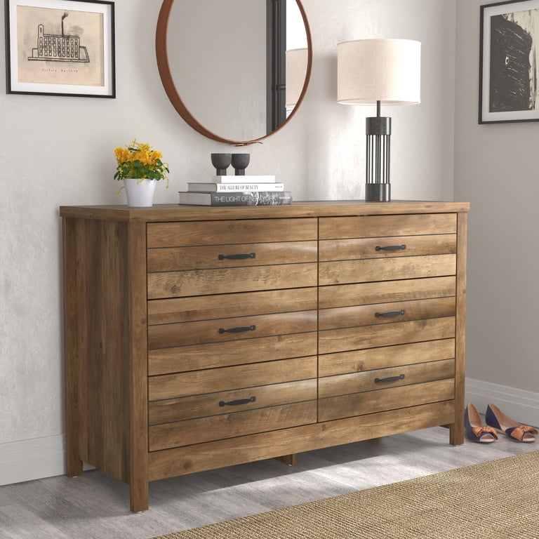 Lancaster Wood 6 Drawer Dresser, Knotty Oak, by Hillsdale Living Essentials - Walmart.com Lancaster Wood 6 Drawer Dresser, Knotty Oak, by Hillsdale Living Essentials - Walmart.com