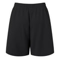 thumbnail image 5 of vigerkar Sweat Shorts for Women High Waisted Pull On Side Zip Casual Lounge Cotton Summer Athleisure Shorts with Pockets Black, L, 5 of 6