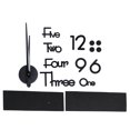 thumbnail image 2 of Reloj de Pared Adhesivo Sin Marco Adhesivo de Superficie de Espejo DIY para Decoración de Habitación de Oficina en CasaGrande Negro, 2 of 10