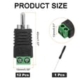 thumbnail image 2 of Adaptador de cable RCA sin soldadura de 12 piezas, conectores de terminal de tornillo de altavoz de audio/video RCA macho, negro (incluye destornillador), 2 of 7