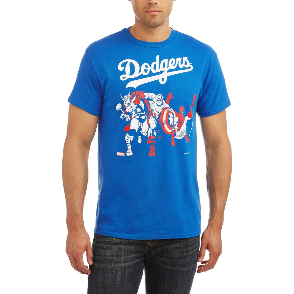 MLB MLB Los Angeles Dodgers Big Men's Marvel Super Hero Tee, 2XL
