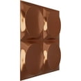 thumbnail image 2 of Ekena Millwork 11 7/8"W x 11 7/8"H Adonis EnduraWall Decorative 3D Wall Panel, Bright Coat Copper (12-Pack for 11.76 Sq. Ft.), 2 of 5