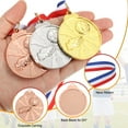 thumbnail image 3 of Uxcell 2 Inch Soccer Medals Bronze Award Medals with Neck Ribbon for Team Sports Games Party Favors 24 Pieces, 3 of 7