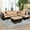 Beige, variant on Aukfa Sectional Sofa, 3 Piece Living Room Couch with Storage Ottoman, Right Facing Chaise, Dark Blue
