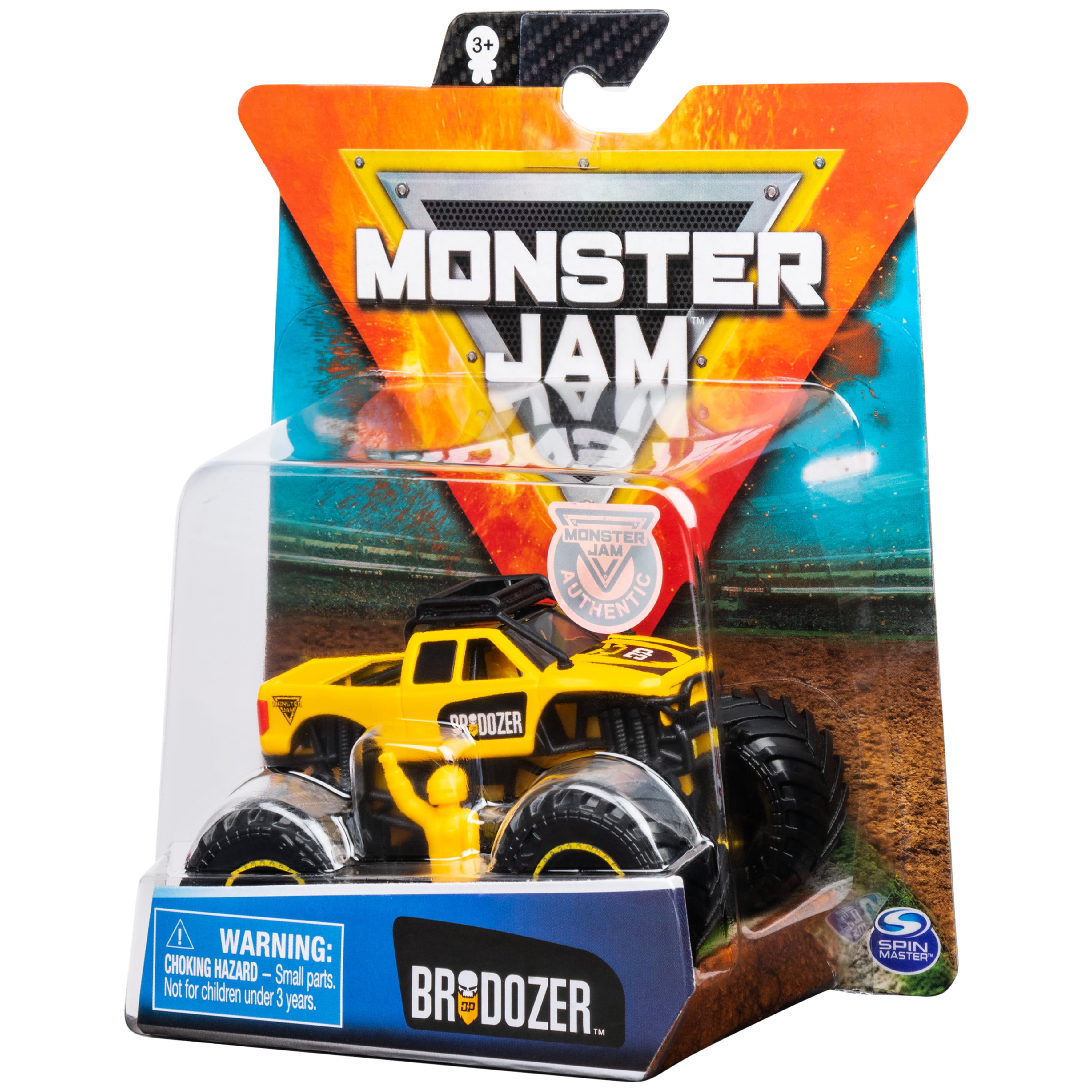 Monster Jam, Official Brodozer Monster Truck, Die-Cast Vehicle, Arena Favorites Series, 1:64 Scale