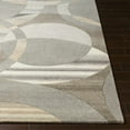 thumbnail image 4 of Hauteloom Rillton Wool Living Room, Bedroom Area Rug - Contemporary - Charcoal, Taupe, Tan - 9'9" Round, 4 of 18