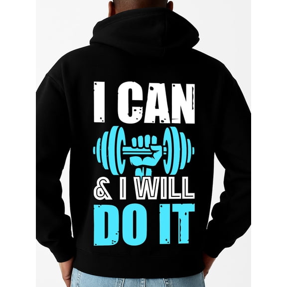 Motivational Gym funny hoodies for men long sleeve black Soft & Comfortable graphic Funny Unisex Shirt Graphic Tee tshirts