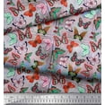 thumbnail image 3 of Soimoi Crepe Silk Fabric Colorful Butterfly Print Fabric by The Yard 42 Inch Wide, 3 of 3