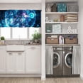 thumbnail image 3 of LALILO Kitchen Curtain Valance Spherical Planet Bubbles Rod Pocket Window Curtain 52"x 18" Set of 2, 3 of 7