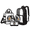 Astronaut Guitar, variant on Tutolipy Frog Chef Cooking Clear Backpack Set, Heavy Duty Bookbag with Clear Lunch Box Pencil Bag, Side Pockets Adjustable Straps All-in-One Set for Stadium