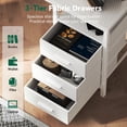 thumbnail image 6 of HOMRELEXA 55" Computer Desk, Home Office Desk with 3 Drawers and Storage Shelves, PC Table Desk for Bedroom, White, 6 of 9