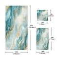 thumbnail image 3 of WOBOGO Gilt Cyan Patterns Ultra Soft 3 Pack Cotton Towel Set Includes 60 x 30in Bath Towel 28 x 16in Face Towel and 13 x 13in Small Square Towel for Everyday Use Lightweight and Compact, 3 of 8