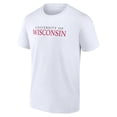 thumbnail image 2 of Men's White Wisconsin Badgers University T-Shirt, 2 of 3