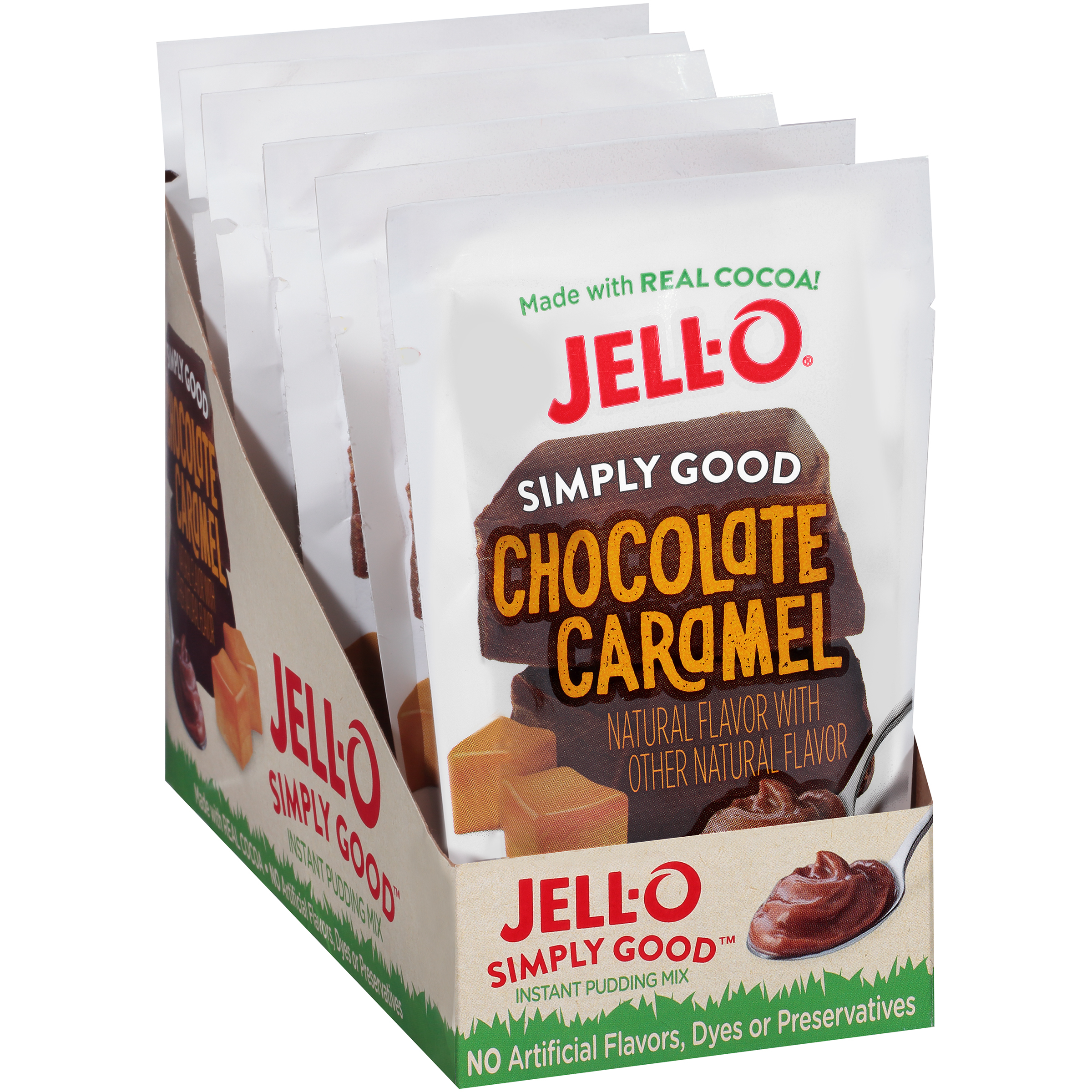 JellO Simply Good Chocolate Caramel Pudding 3.9 oz Pouch