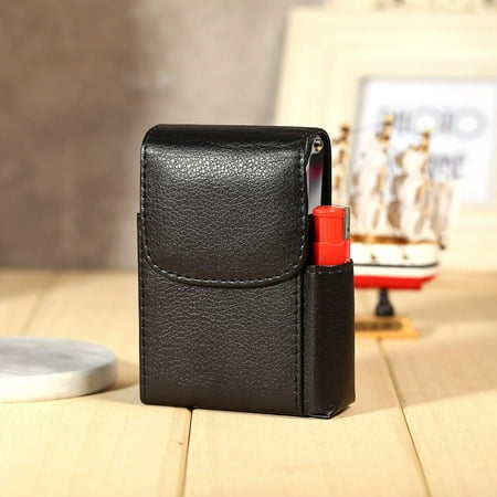 Vapor Cigarette Case Pink HURRISE Cigarette Case PU Leather Tobacco Pouch Lighter Holder Name Card Storage Container New, Cigarette Organizer Case, Cigarette Organizer ()