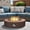 Brown, variant on VENTOPYR Outdoor 40.5 inch Round Grey Propane Fire Pit Coffee Table w Wind Guard (Tank Outside)