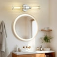 thumbnail image 2 of Deyidn Vanity Light for Bathroom over Mirror Silver LED Wall Light Warm Light For Farmhouse Bedroom Living Room, 2 of 7