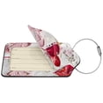 thumbnail image 2 of Pofeuu Textured Heart Abstract Art Print Luggage Tags, Privacy Cover ID Label with Stainless Steel Loop and Address Card for Travel Bag Suitcase-2 PCS, 2 of 5