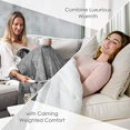 thumbnail image 2 of Pure Enrichment WeightedWarmth - 2-in-1 Original Heated Weighted Blanket (50? x 60?) 13lbs, 4 Heat Settings, BPA-Free Non-Toxic Glass Beads, Soft Micromink and Sherpa, with Storage Bag, 2 of 5