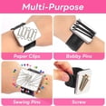 thumbnail image 2 of Pulsera Magnética con Alfiletero y Juego de 100 Alfileres de Costura de 1,5 Pulgadas con Cabeza Esférica, Soporte de Silicona para Alfileres de Muñeca para Acolchado. A, 2 of 5