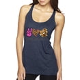 thumbnail image 1 of Peace Love Baseball Sports Tri-Blend Racerback Tank Top, Vintage Navy, Small, 1 of 5