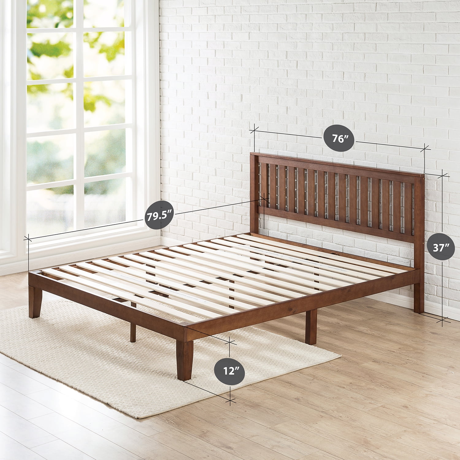 Zinus Vivek 12 Wood Platform Bed With Headboard Antique Espresso Zinus Vivek 12 Wood Platform Bed With Headboard Antique Espresso Finish Com
