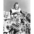 thumbnail image 2 of Elyse Knox Posing Amid All Of The Magazines Which Feature Her Picture On The Cover 1943 Photo Print, 2 of 2