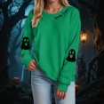 thumbnail image 2 of Godom Halloween Sweatshirts for Women Pumpkin Graphic Crewneck Casual Long Sleeve Pullover Tops Trendy 2025, 2 of 5
