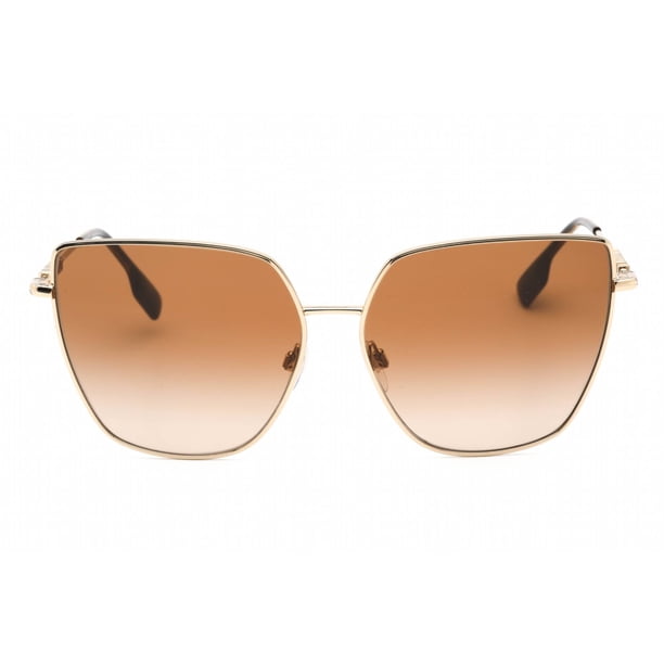 Burberry Gold Frame Brown Gradient Women\'s Sunglasses Burberry BE3080 L (59 - 14) with Brown lenses and Gold frame  main image 3