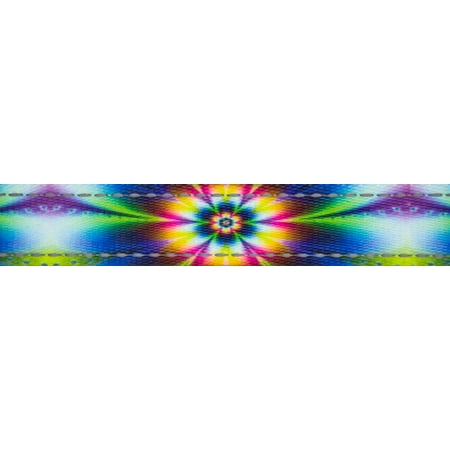 Country Brook Design | 5/8 Inch Tie Dye Flowers Reflective Polyester