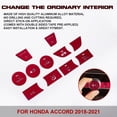 thumbnail image 4 of Xotic Tech Set(11Pcs) Red Aluminum Alloy Center Console Dashboard Switch Button Frame Cover Trim Compatible with Honda Accord 2018-2021, 4 of 8