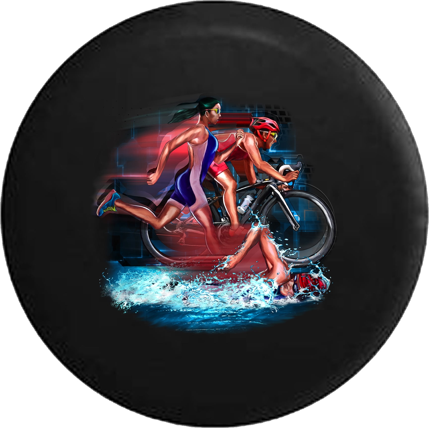 Swim Bike Run Triathlon Endurance Ironman Racing Spare Tire Cover for