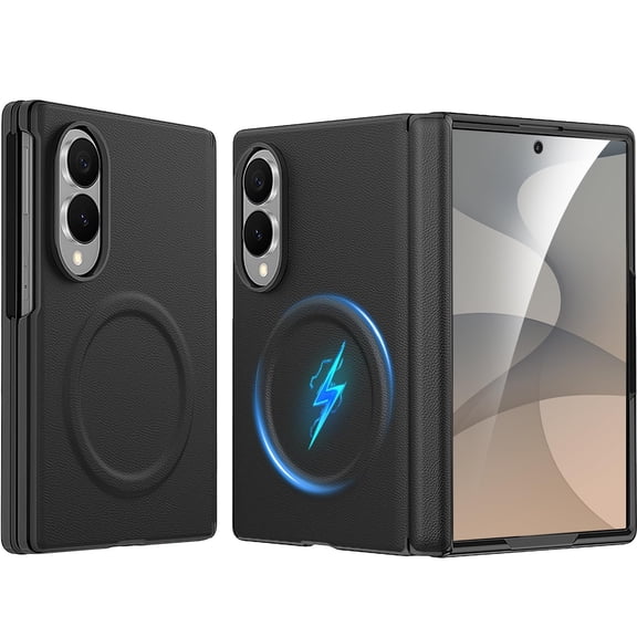 Dteck for Samsung Galaxy Z Fold 8 Case with Screen Protector, Compatible with MagSafe, Hinge Protection Full Body Shockproof Rugged Phone Cover,Black