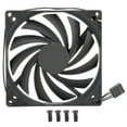 thumbnail image 1 of Ventilador de radiador de CPU, Enfriador de PC de 4 pines, regulación de velocidad de 12V, refrigeración ultrafina para computadora de escritorio, 1 of 8