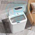 thumbnail image 3 of Asixxsix Touchless Bathroom Trash Can, 18L 4.75 Gallon Automatic Motion Sensor Garbage Can Battery Operated Slim Smart Noiseless Plastic Trash Bin with Lid for Bedroom, Kitchen, Office, 3 of 6